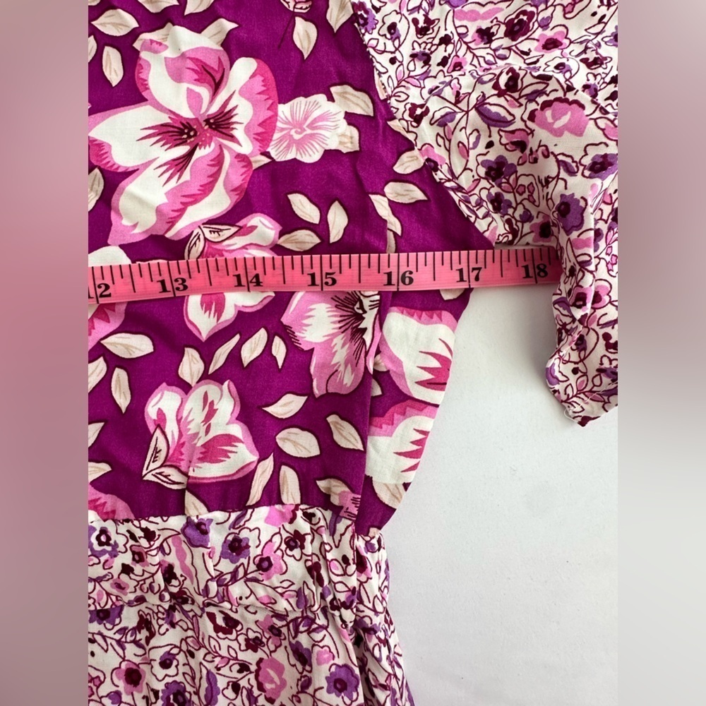 R Vivimos Dress Purple Tiered Floral Cottagecore Rimantic Feminine Size Small - Picture 9 of 11